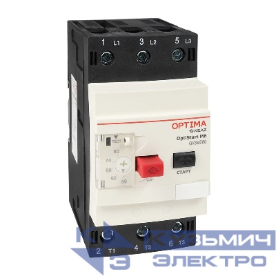 Выключатель автоматический OptiStart ME GV3ME63 с уставкой расцепителя 40.0-63.0А КЭАЗ 354823