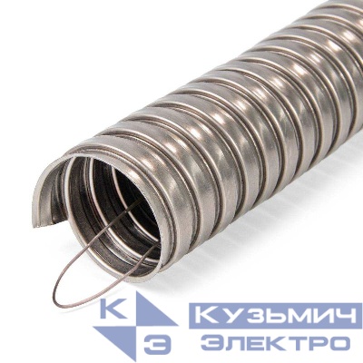 Металлорукав из нерж. стали МР (INOX) 18 с протяжкой (уп.50м) Fortisflex 83662