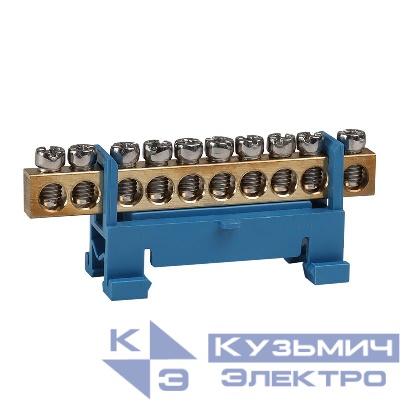 Шина нулевая тип Стойка OptiKit BB-S-N-DIN-10-6х9 син. КЭАЗ 277829