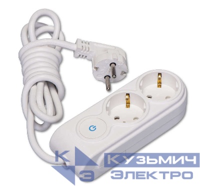 Удлинитель 2х5м с заземл. 16А IP20 ПВС 3х1.5 с выкл. защ. шторки Makel N2310064