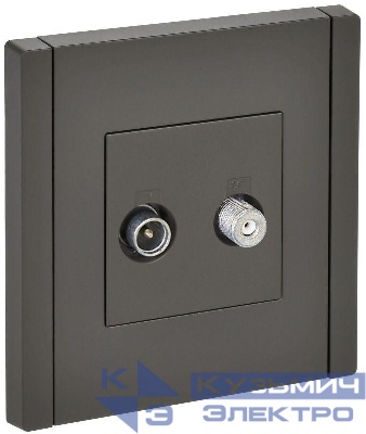 Розетка 2-м TV+SAT FORTE&PIANO FP338 сер. IEK FP-AF20-O-K03