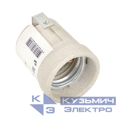 Патрон керамический E27 с держателем EKF LHCe-E27-h