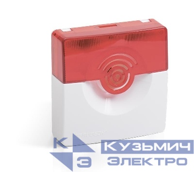 Оповещатель пожарный комбинированный свето-звуковой ОПОП 124Б-R3 свето-звук в базе Рубеж Rbz-338684