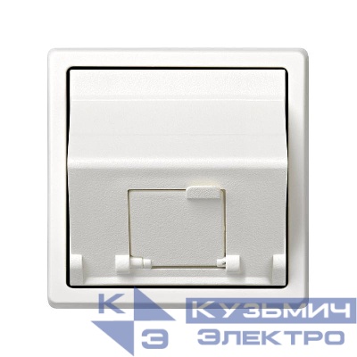 Адаптер на 1 RJ45(12) коннектор 75528; 75540; 75541; 75544-39 наклонный Simon73 Loft бел. 73085-60