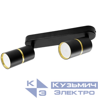 Светильник ML1862 ZEN настен./потолочн. под лампу GU10 черн. зол. FERON 48643