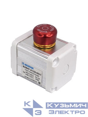 Пост управления BXM47-A1/22-65У1 1 грибовидная кнопка с фиксацией 1C1NO1NC красн. Электротехник ET020101