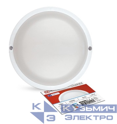 Светильник светодиодный СПП МД-1065-КРУГ 10Вт 6500К IP65 900лм 140мм герметичный с микроволновым датчиком IN HOME 4690612044095