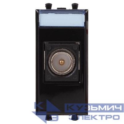 Розетка телевизионная одиночная TV 1мод. Avanti "Черный квадрат" 16А модульная DKC 4402501