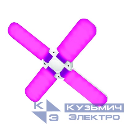 Лампа светодиодная LED-P65-32W/SPSB/E27/FR/P4 PLP32WH 32Вт P65 лепестковая матовая E27 для растений спектр для рассады и цветения (упак. картон) Uniel UL-00007408