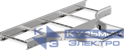 Ответвитель для лотка Т-образ. 100х500 R300 LESTA IEK CRT04-4-100-500