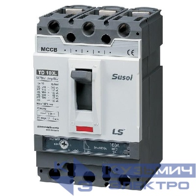 Выключатель автоматический 3п 3т 100А 50кА TD100N FMU LS Electric 0102009600