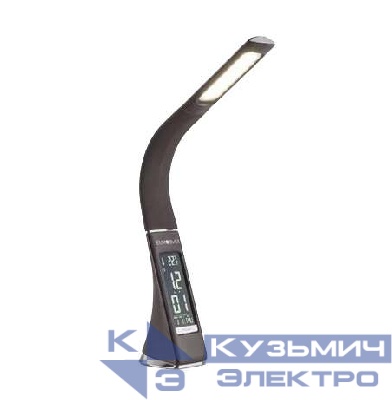 Светильник светодиодный TLD-542 Brown/300лм/5000К/Dimmer настол. часы календ. терм. коричн. 5Вт Uniel UL-00001817