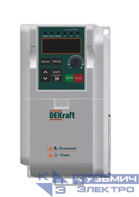 Преобразователь частоты DEKV060 0.4кВт 220В 1ф DEKraft DEKV060G0R4S2