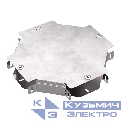 Ответвитель для лотка Х-образ. 150х50 с крышкой Стандарт Промрукав PR16.0459