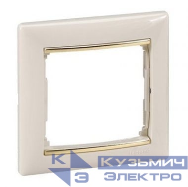 Рамка 1-м Valena Classic сл. кость/зол. штрих (DIY-упак.) IEK 695646