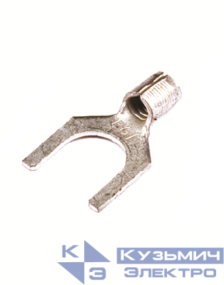 Наконечник вилочный без изоляции 1.5-2.5кв.мм отв. d5.2мм (уп.100шт) DKC 2B15