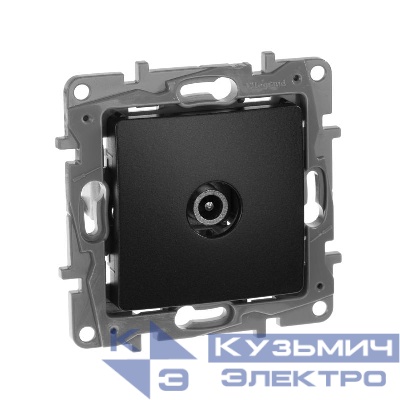Розетка телевизионная проходная TV СП Etika 14дБ 5-862МГц механизм антрацит IEK 672663