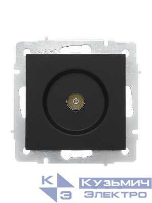 Розетка телевизионная оконечная TV 1-м СП Vesna механизм черн. бархат LEZARD 742-4288-130