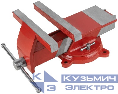 Тиски слесарные поворотные стальные 200мм (8.4кг) КУРС 59599