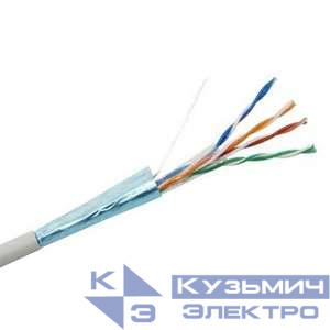 Кабель витая пара F/UTP кат.5E 4х2х24AWG solid CCA PVC сер. (м) Net.on 01-1001