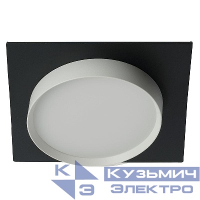 Светильник DL506 15Вт 230В GX53 потолочн. встраив. квадрат без лампы черн. + бел. FERON 51360