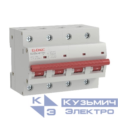 Выключатель автоматический модульный max типа MD125H 10кА 4п D 100А YON MD125H-4PD100