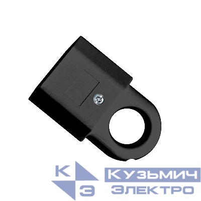 Розетка переносная 6А 250В плоская с ушком без заземл. черн. UNIVersal А1040