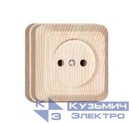 Розетка 1-м ОП Олимп 16А IP20 без заземл. сосна UNIVersal 5560896