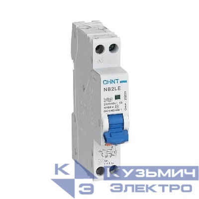 Выключатель автоматический дифференциального тока 1п+N C 6А 30мА 1мод. электрон. тип A 6кА NB2LE (R) CHINT 689005