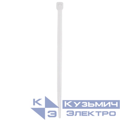 Хомут кабельный (стяжка) PCT 3.6х100-100WH 3.6х100 PA6.6 бел. (уп.100шт) JazzWay 5053700