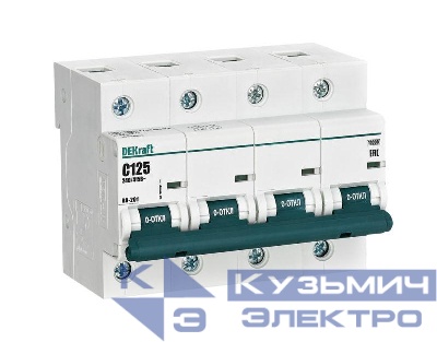 Выключатель автоматический модульный 4п C 125А 10кА ВА-201 DEKraft 13028DEK