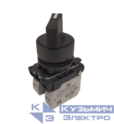 Переключатель КПЕ-3111-Р УХЛ3 1НО+1НЗ 10А IP40 рукоятка на два положения с самовозвратом d посадочного отверст. 22мм черн. ЭЛЬКОМ A8012-T31785450