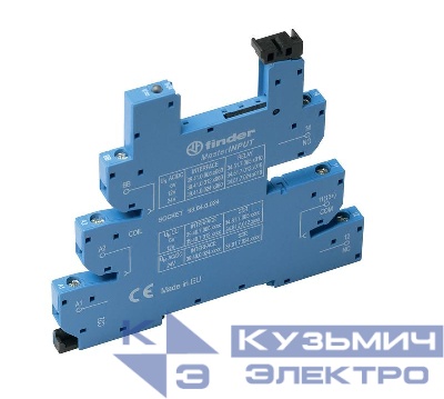 Розетка MasterINPUT с винт. клеммами (с зажимной клетью) для реле 34 серии 125В AC/DC в комплекте пластик. клипса опции: LED FINDER 93640125