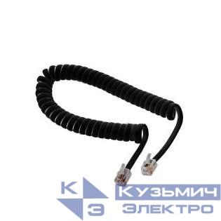 Шнур телеф. витой 2м (джек-джек) черн. Rexant 18-2023