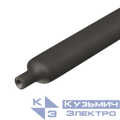 Трубка термоусаживаемая самозатухающая клеевая 12/3мм черн. 4:1 DKC TN4PCG401120V0BK