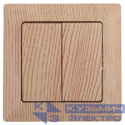 Выключатель 2-кл. СП Solo 4-104-11 10А IP20 250В сосна Intro Б0053592