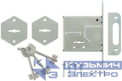 Замок врезной ЗВ8-4С три круглых ригеля 66970