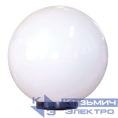 Светильник НТУ 06-100-01 "Шар" 400 Б 100Вт E27 IP55 опал ПММА /корпус плоск. черн. (инд. упак.) Элетех 1030480231