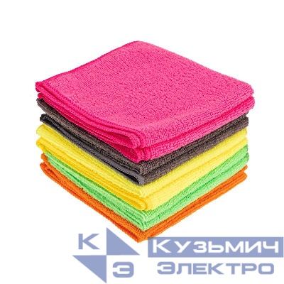 Салфетка автомобильная 30х30см 200гр/кв.м микрофибра (уп.10шт) Rexant 80-0801