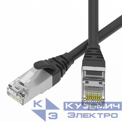 Патч-корд экранированный SLIM CAT6 U/FTP 4х2 28 AWG LSZH 0.2м черн. DKC RN6UF4502BK-28