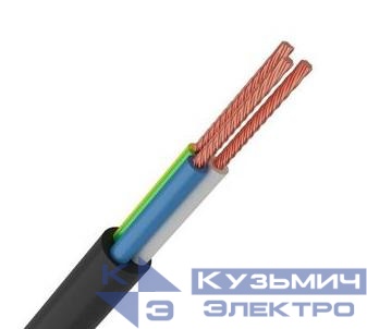 Провод ПВС 3х1.5 380В Ч (бухта) (м) Альгиз К ФР-00000440