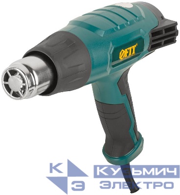 Фен технический 2000Вт; 60/400/600град.; 300/500/500л/мин; рез. накл.; коробка FIT 80611