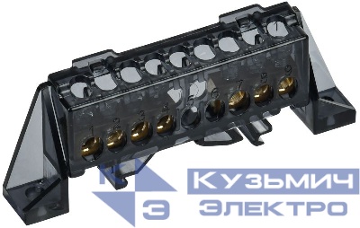 Шина нулевая N в комб. изол. "Стойка" 6х9-3+4-Ч TEKFOR IEK TF-NN10-34-DP-K02