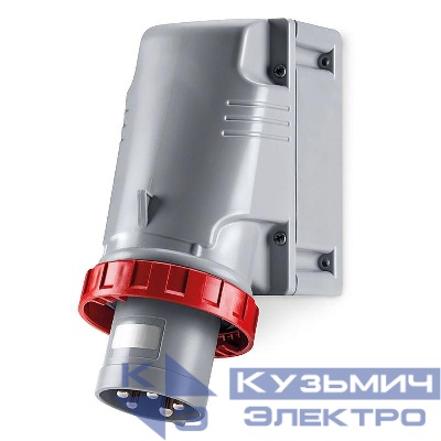 Вилка настенная 63А 3P+E+N 400В IP67 DKC DIS245M6398