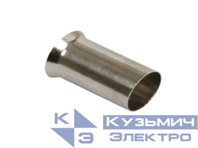 Штыревой втулочный кабельный наконечник EN 1010 (НШВ F=10мм) 1,0мм2, неизолированный, 100 шт., NETKO Optima