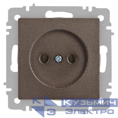 Розетка 1-м СП Accent 6-201-08 16А IP20 250В 2P бронза Intro Б0063670