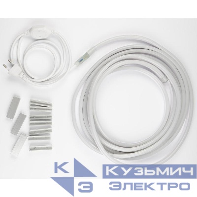 Комплект светодиодной ленты ULS-N21 5M/6500K/1.5M IP67 RRP40C00 длина 5м IP67 дневной бел. свет (6500К) сетевой шнур 1.5м Uniel UL-00006685