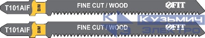 Полотно по дереву Bimetal остроконечные зубья 100/77/1 7мм (T101AIF) (уп.2шт) FIT 40953