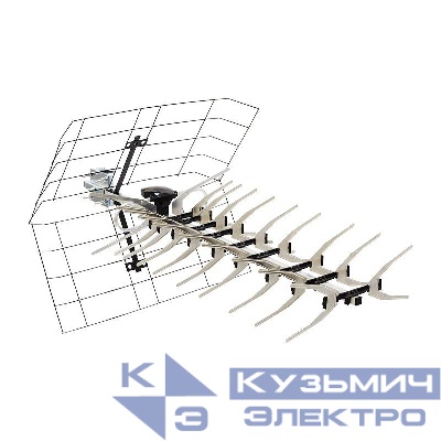 Антенна ТВ наружная для цифрового телевидения DVB-T2 (модель RX-412-1) (пакет) Rexant 34-0412-1