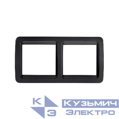 Рамка 2-м горизонтальная CLASSICO 2302HB черн. IN HOME 4690612061139